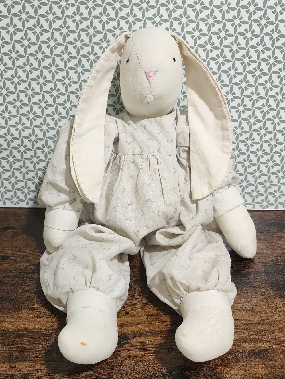 Vibtage Plush Cream Bunny For Decor - Easter/ Fairy Core